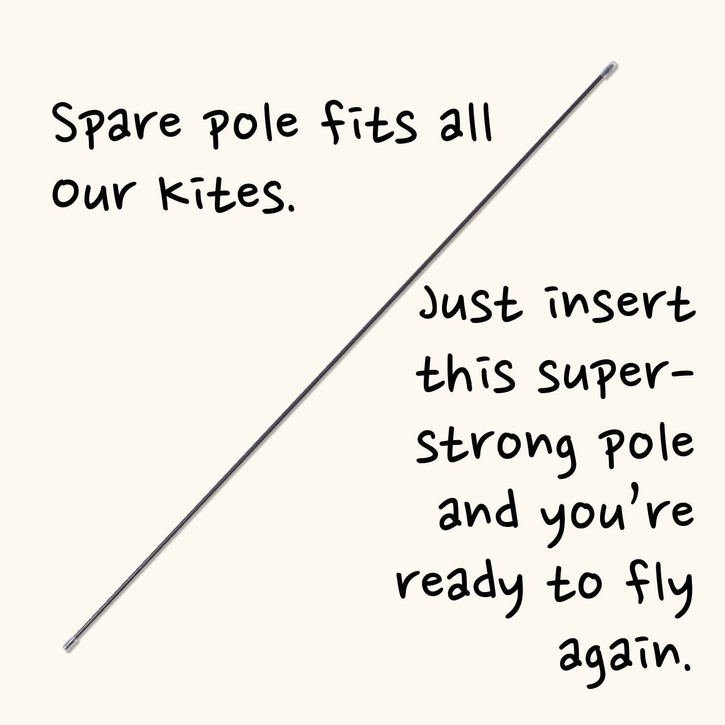 Kite spare fibreglass pole