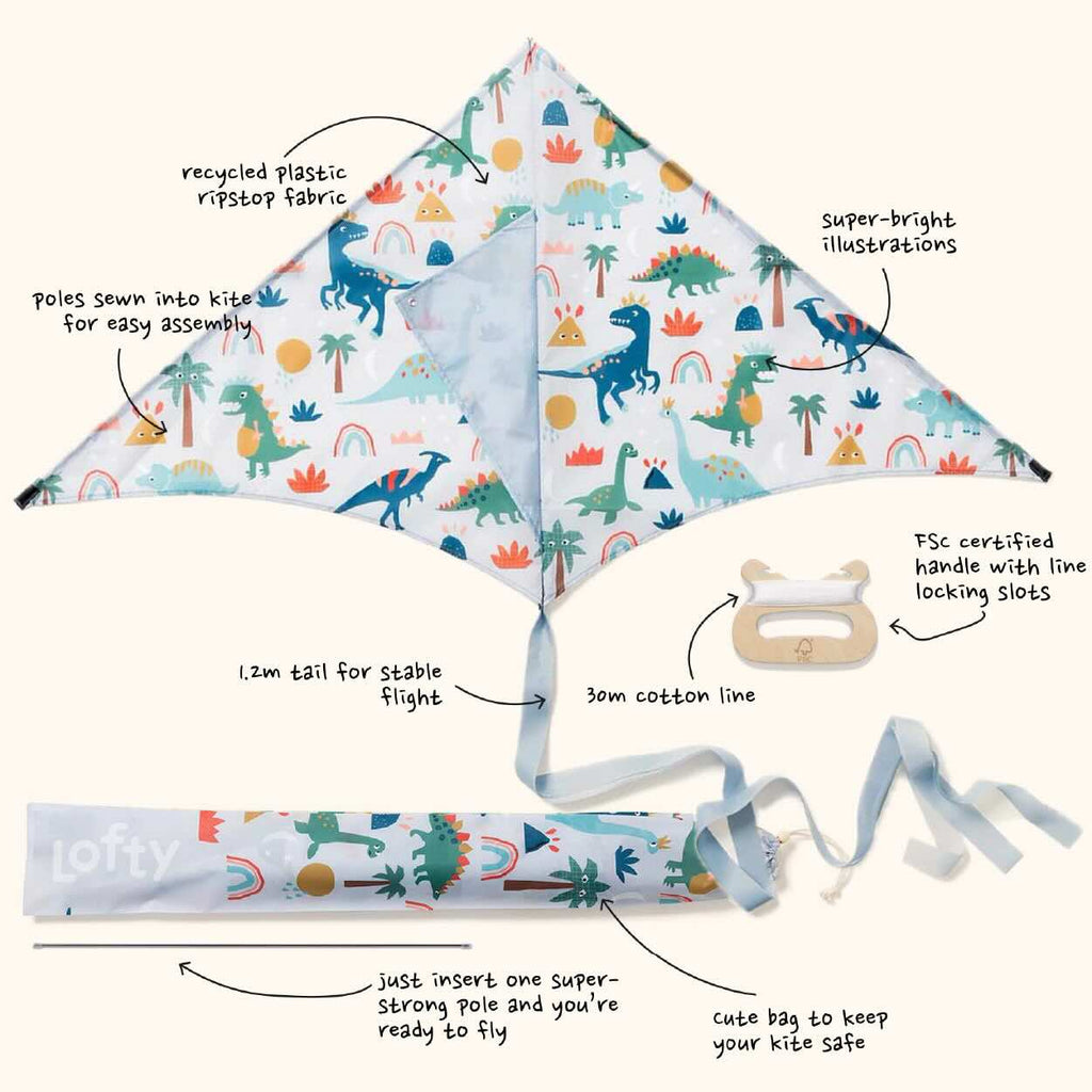 Dino Danger Kite components